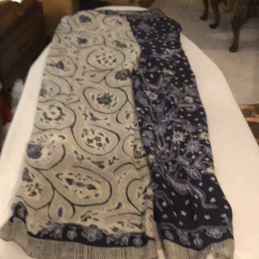 2 pc. Silk long wrap around pants w/matching top